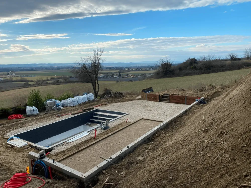 Travaux de construction de piscine